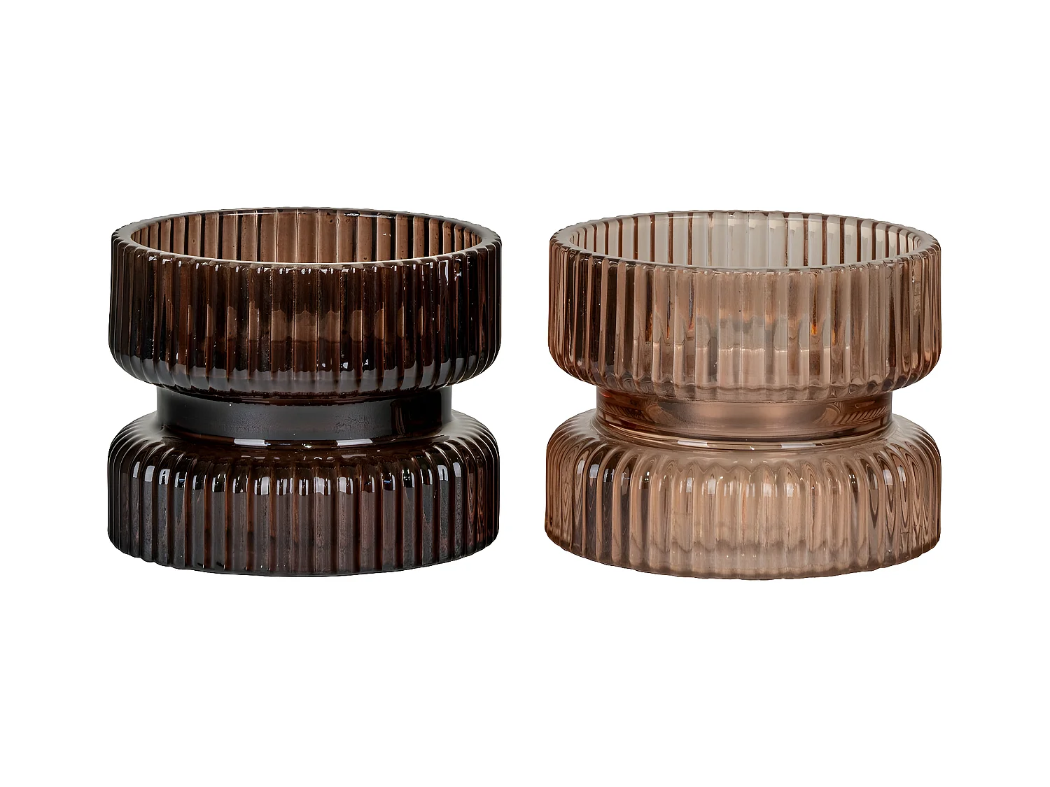 Bougeoir Candle, Marron, 9x9x7 cm, EPIKASA