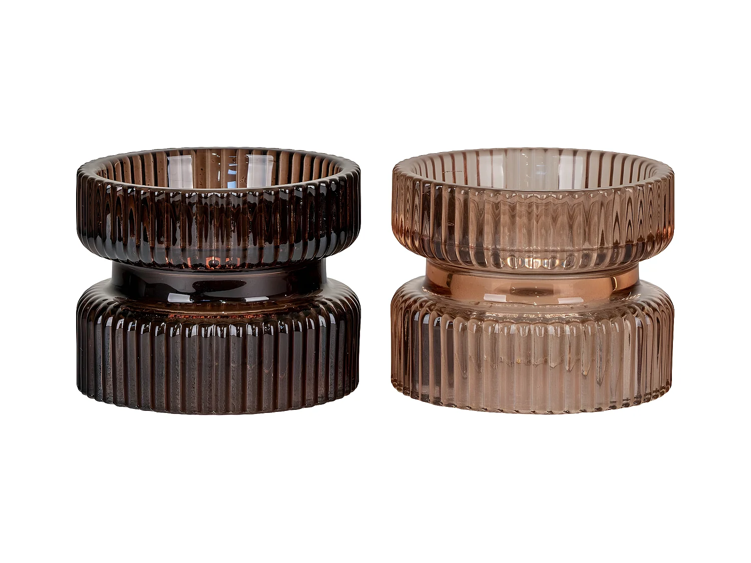 Bougeoir Candle, Marron, 9x9x7 cm, EPIKASA