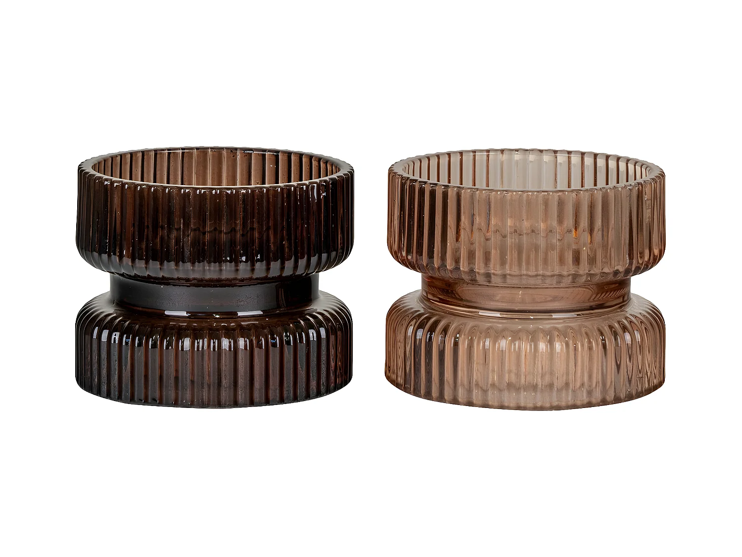 Bougeoir Candle, Marron, 9x9x7 cm, EPIKASA