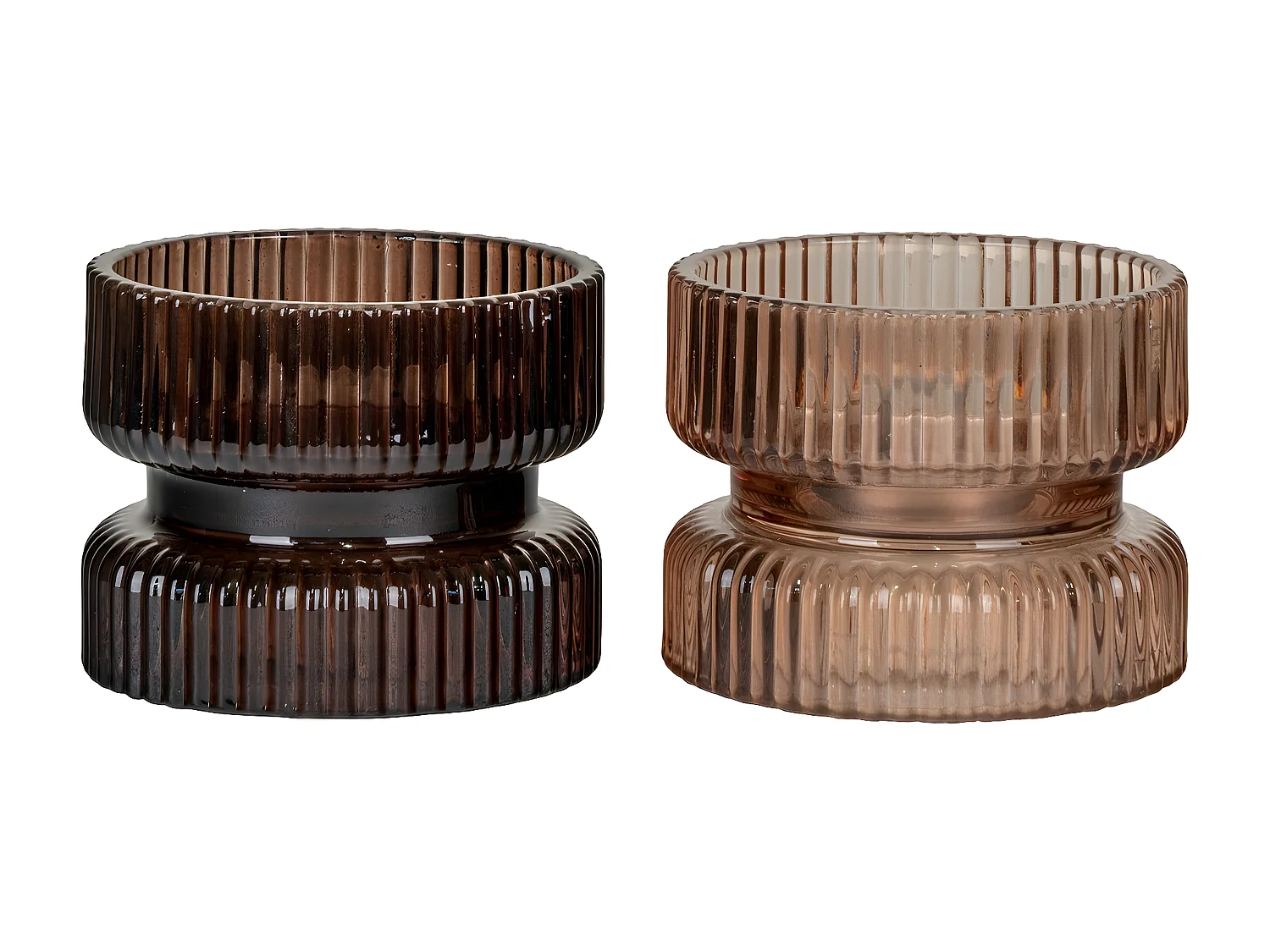 Bougeoir Candle, Marron, 9x9x7 cm, EPIKASA