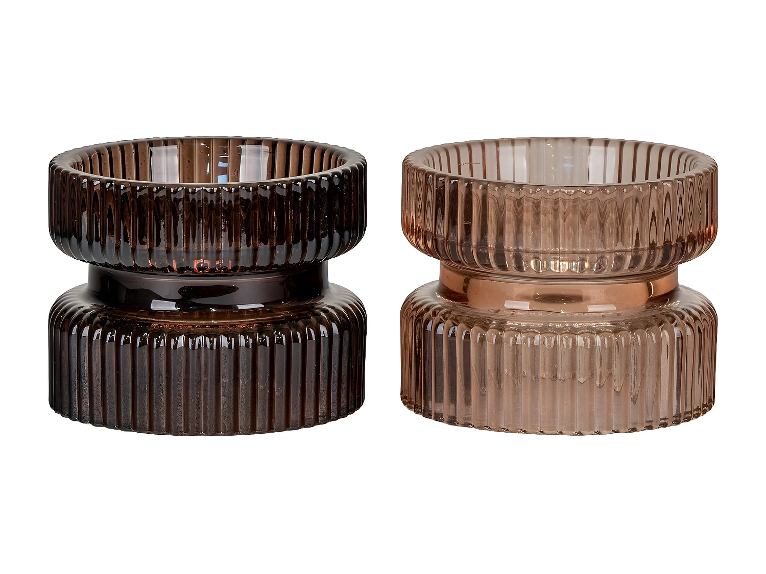 Bougeoir Candle, Marron, 9x9x7 cm, EPIKASA