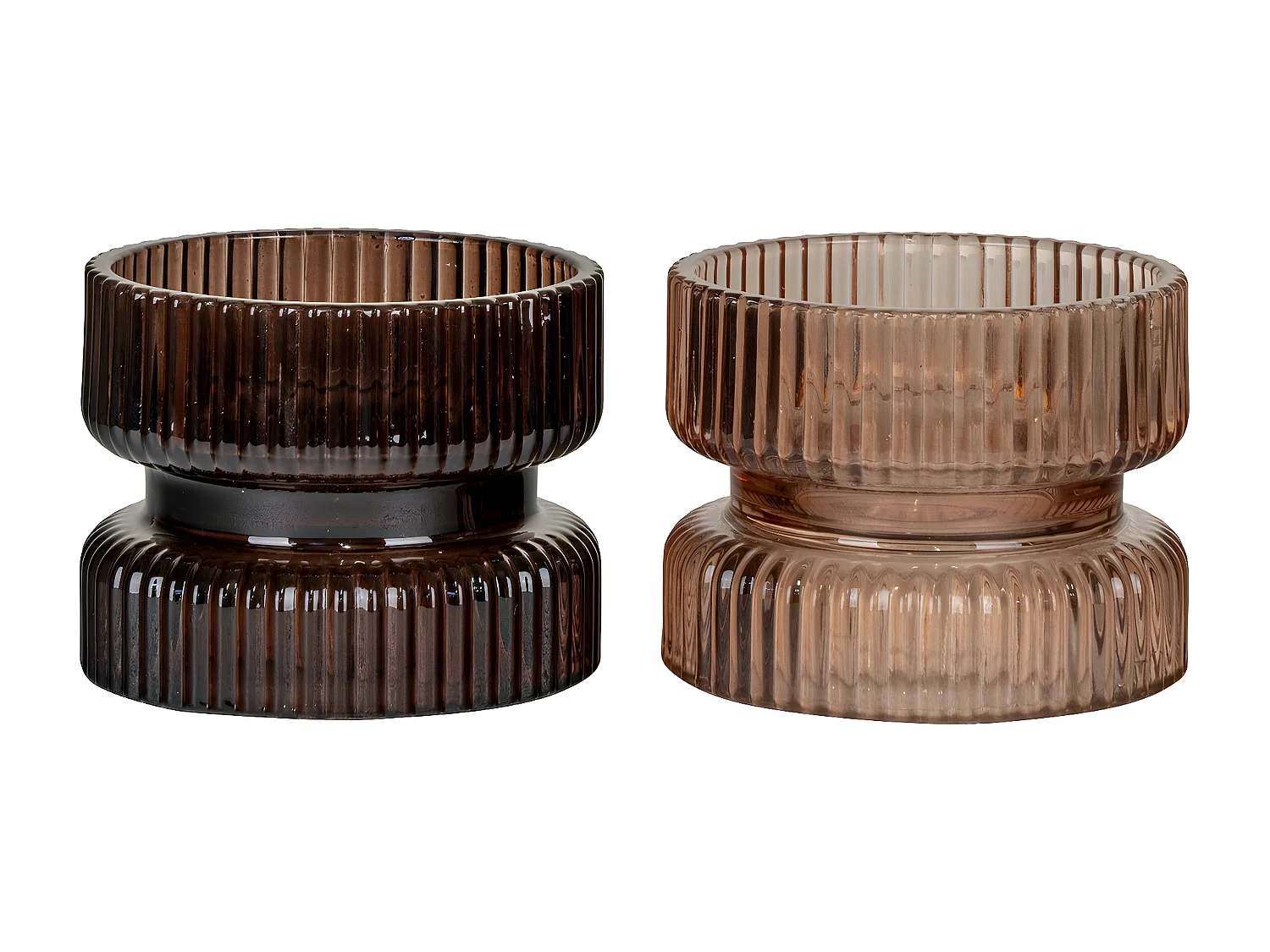 Bougeoir Candle, Marron, 9x9x7 cm, EPIKASA