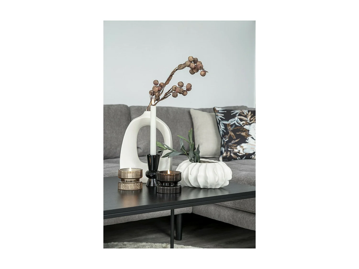 Bougeoir Candle, Marron, 9x9x7 cm, EPIKASA