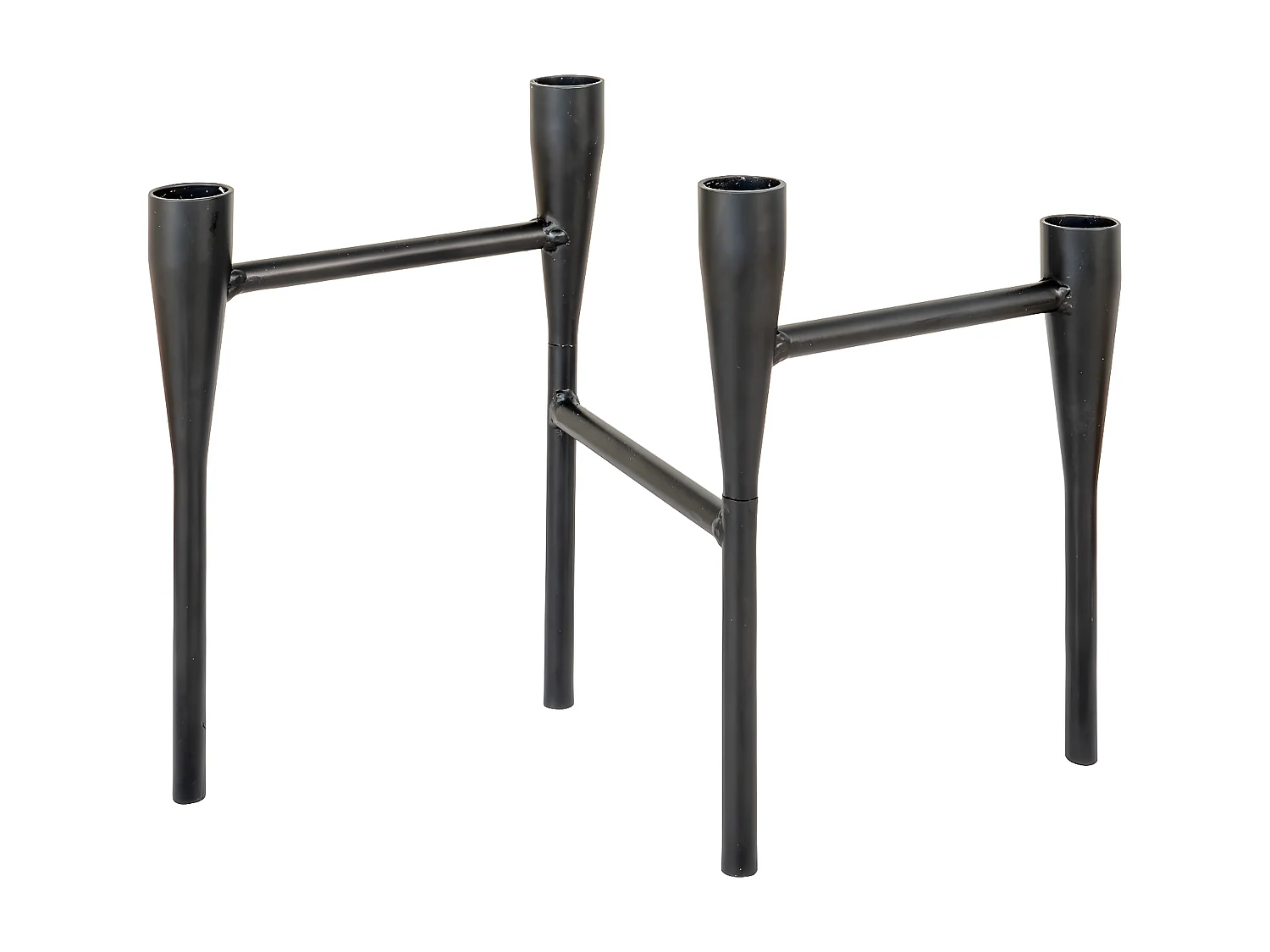 Kaarsenhouder Candle, Zwart, 28x15x21 cm, EPIKASA