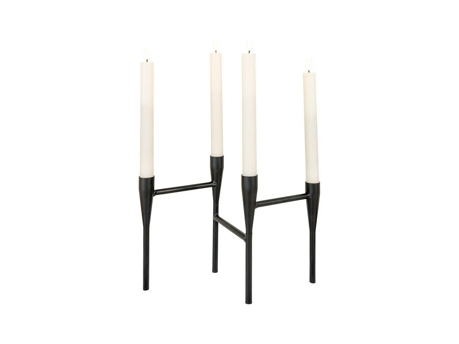 Bougeoir Candle, Noir, 28x15x21 cm, EPIKASA