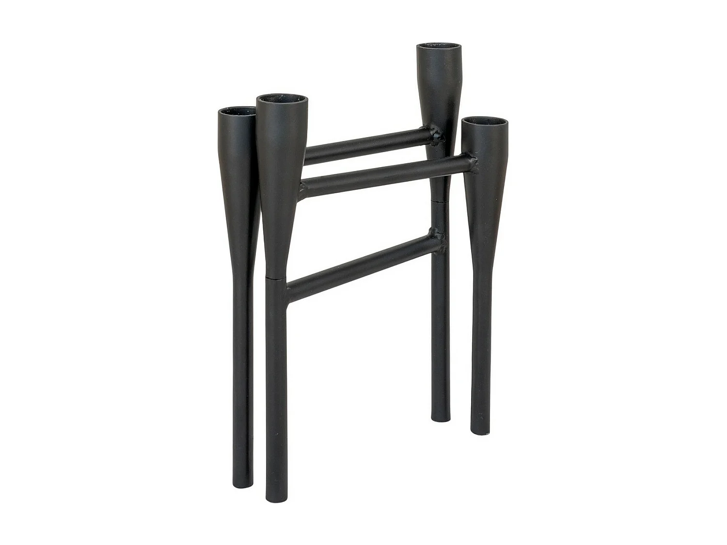 Kaarsenhouder Candle, Zwart, 28x15x21 cm, Seven Design