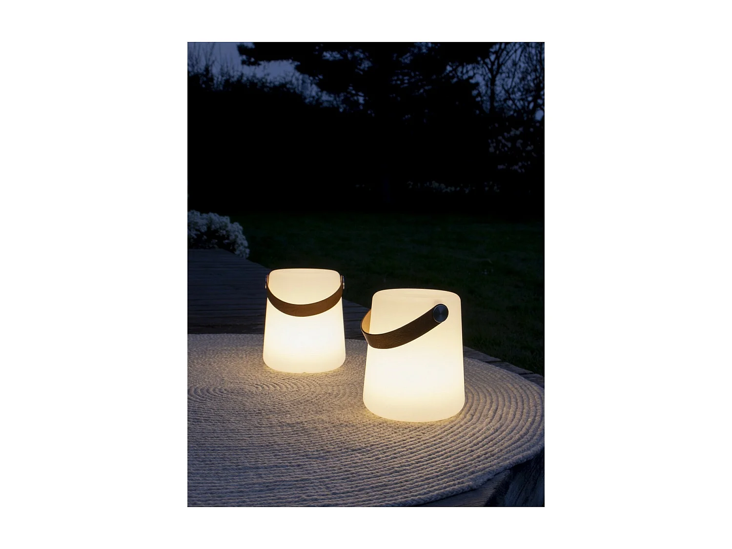 Lampe d'Extérieur Rechargeable Bristol, Blanc, 17x17x21 cm, Epikasa