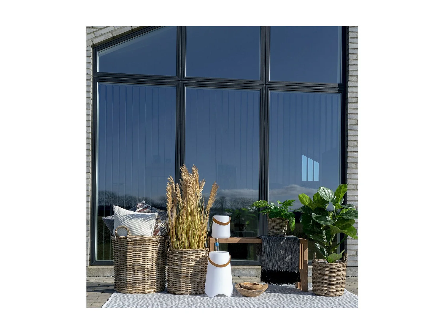 Lampe d'Extérieur Rechargeable Bristol, Blanc, 17x17x21 cm, Epikasa