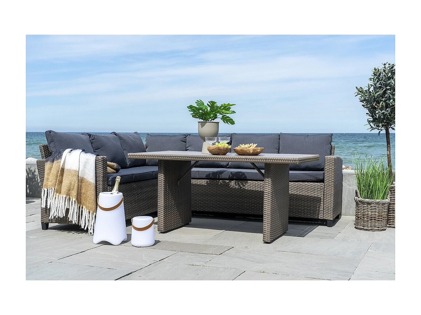 Lampe d'Extérieur Rechargeable Bristol, Blanc, 17x17x21 cm, Epikasa