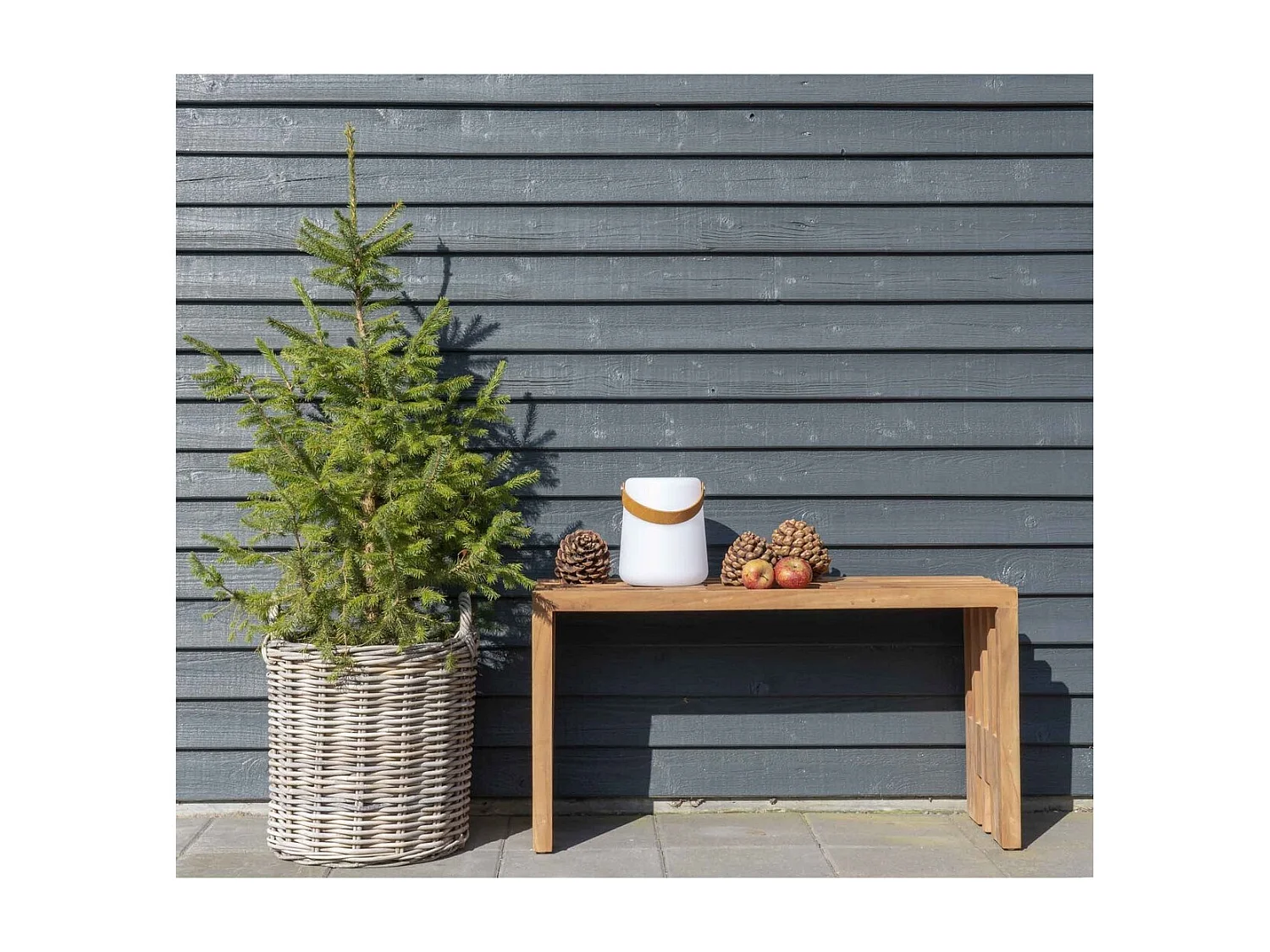 Lámpara de Exterior Recargable Bristol, Blanco, 17x17x21 cm, Seven Design