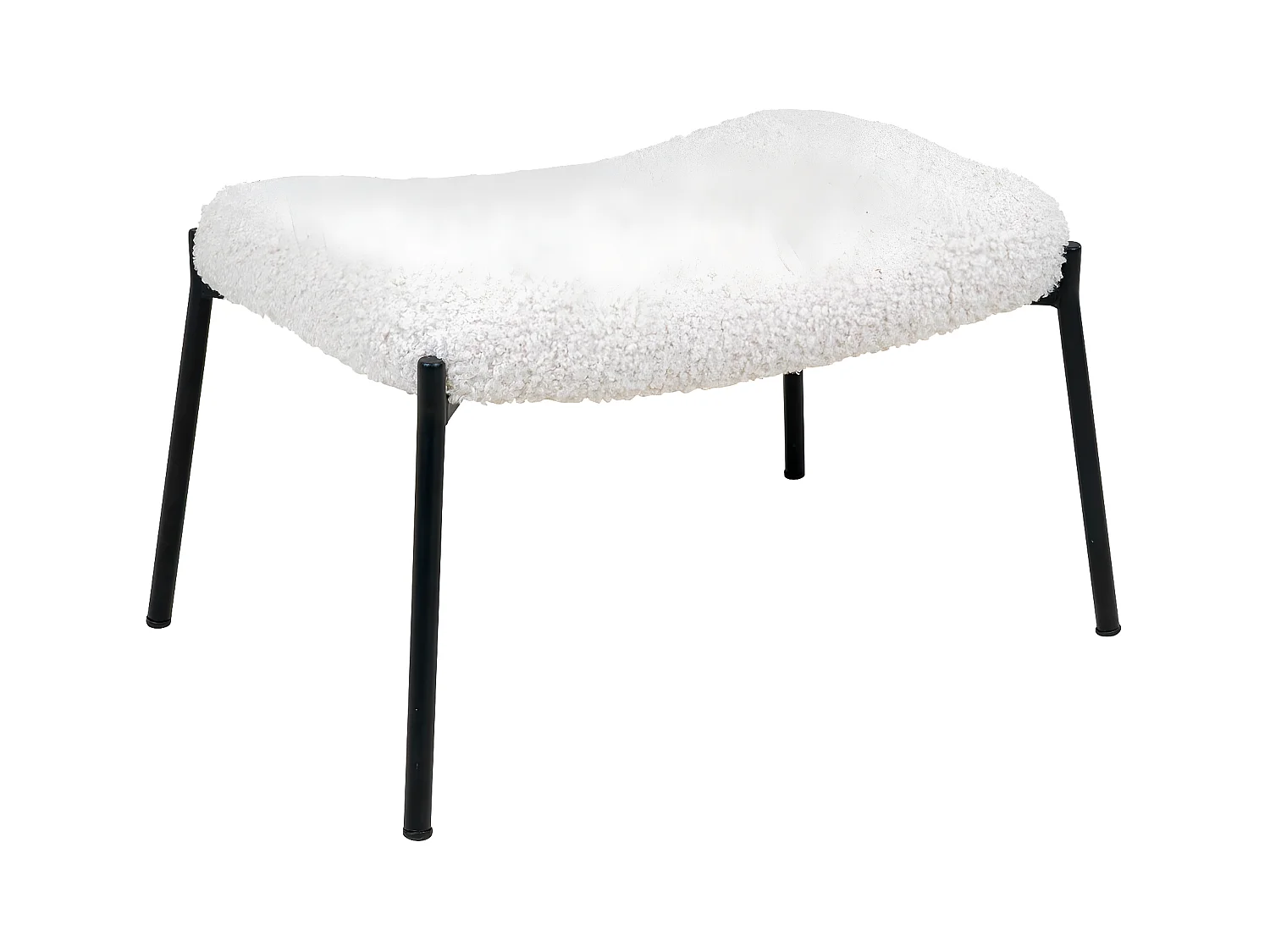 Tabouret Glasgow, Blanc, 41x61x36 cm, Epikasa