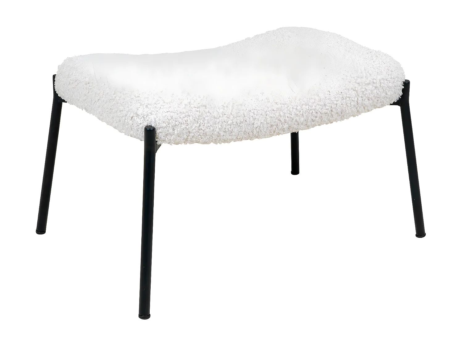 Tabouret Glasgow, Blanc, 41x61x36 cm, Seven Design