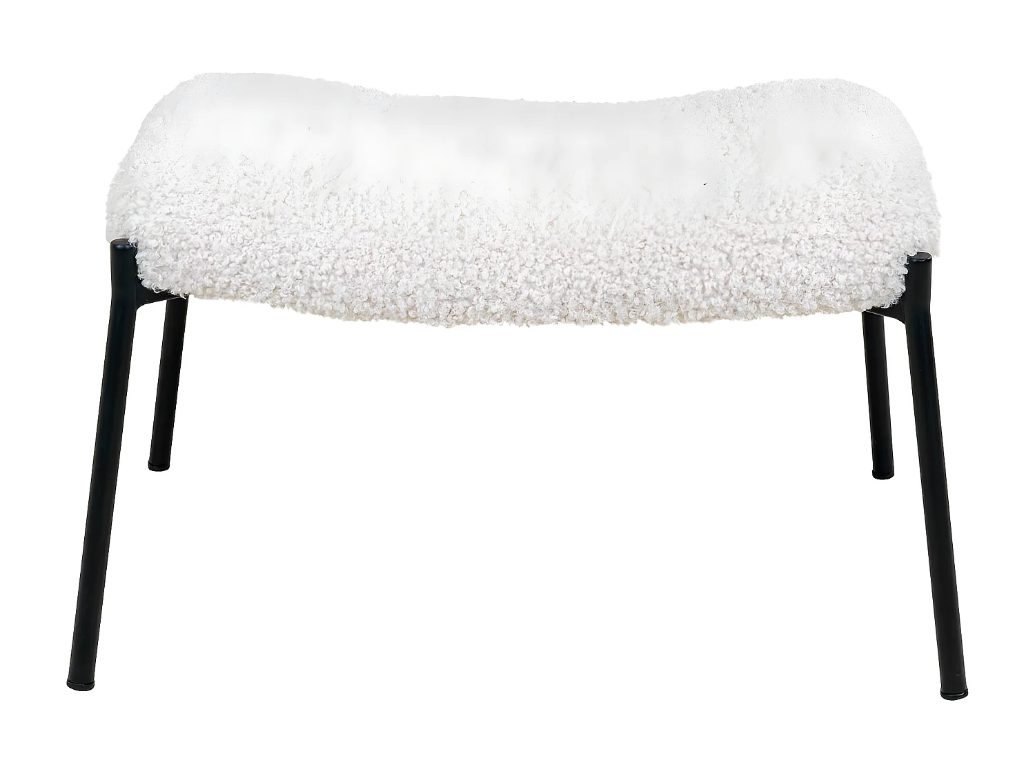 Tabouret Glasgow, Blanc, 41x61x36 cm, Seven Design