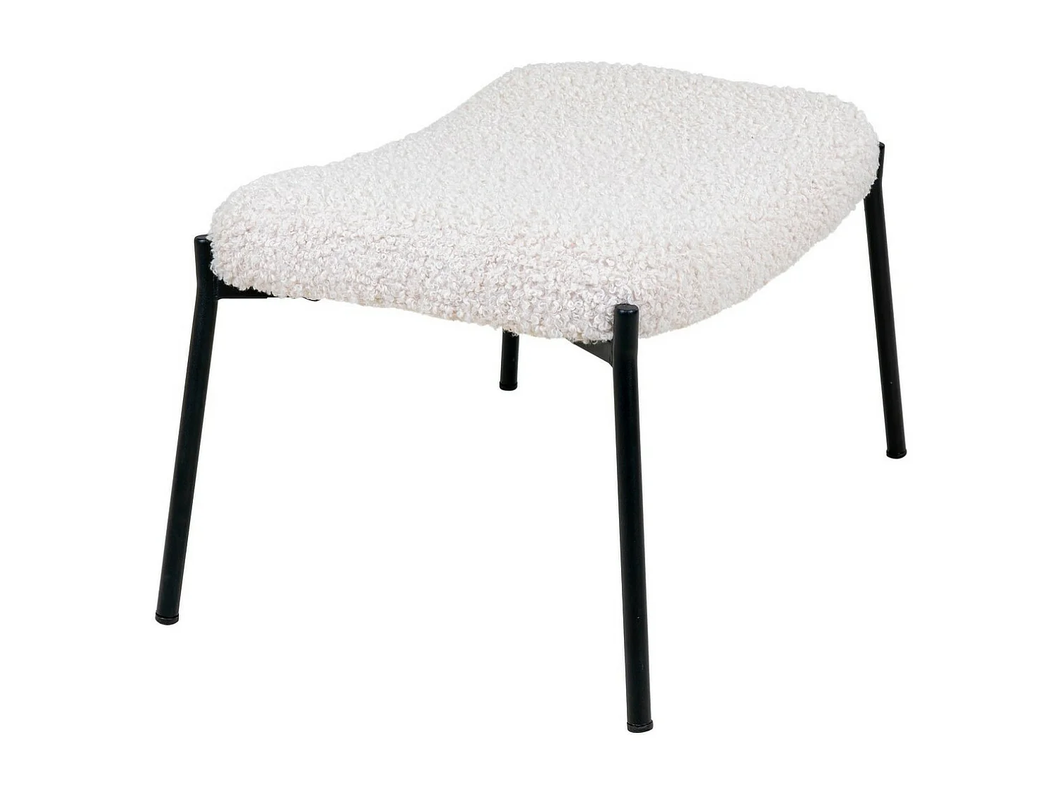 Tabouret Glasgow, Blanc, 41x61x36 cm, Seven Design