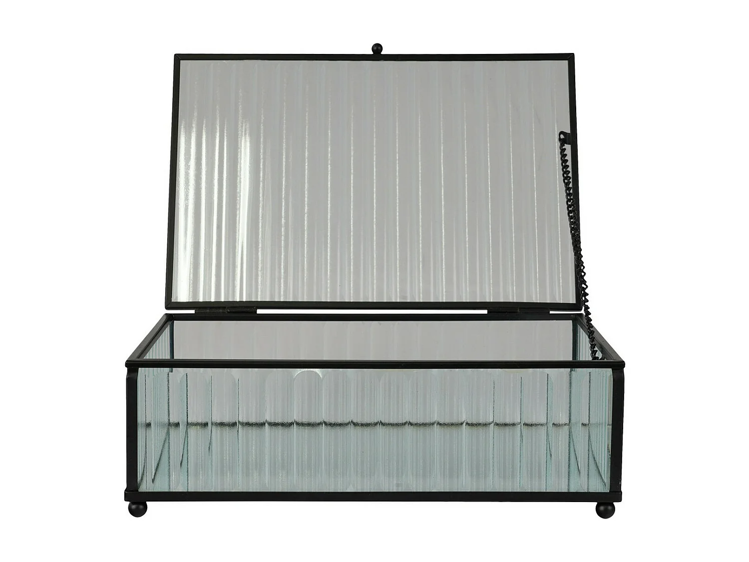 Boîte de Rangement Santorini, Gris, 13x20x7 cm, Seven Design