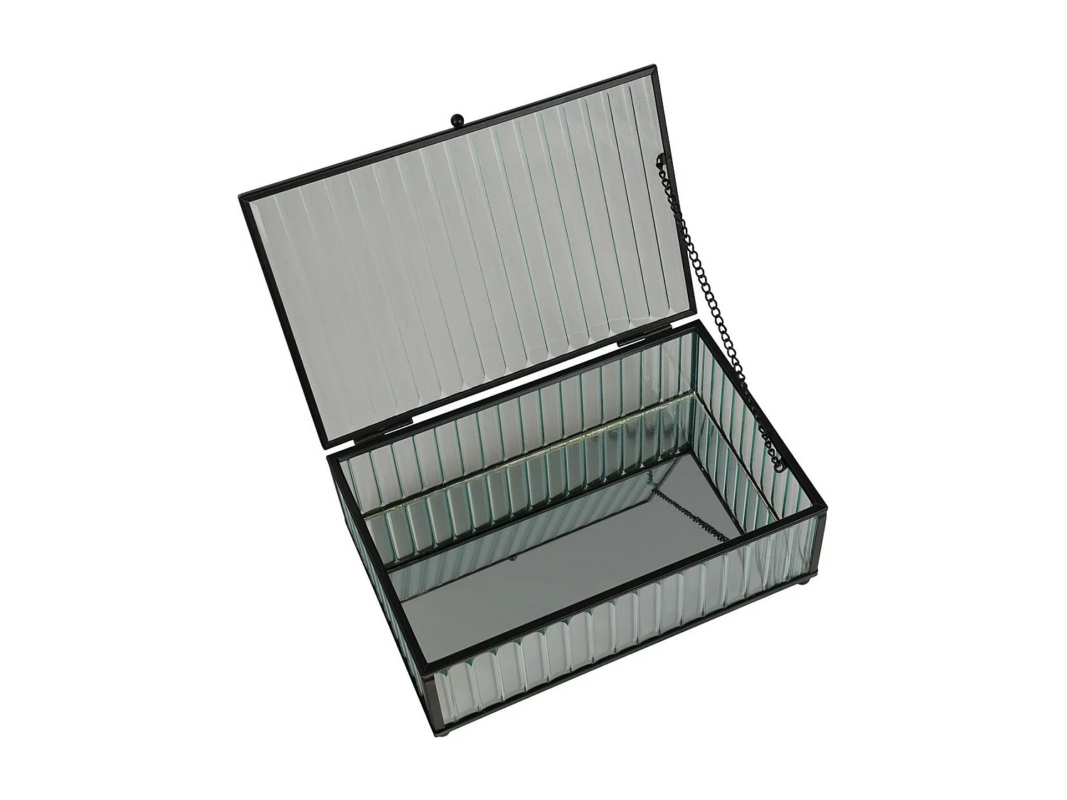 Boîte de Rangement Santorini, Gris, 13x20x7 cm, Seven Design