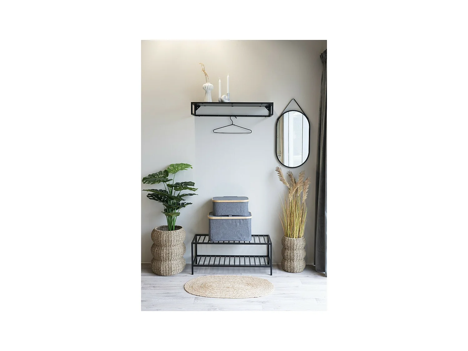 Opbergdoos Noto, Grijs, 38x26x16 cm, EPIKASA