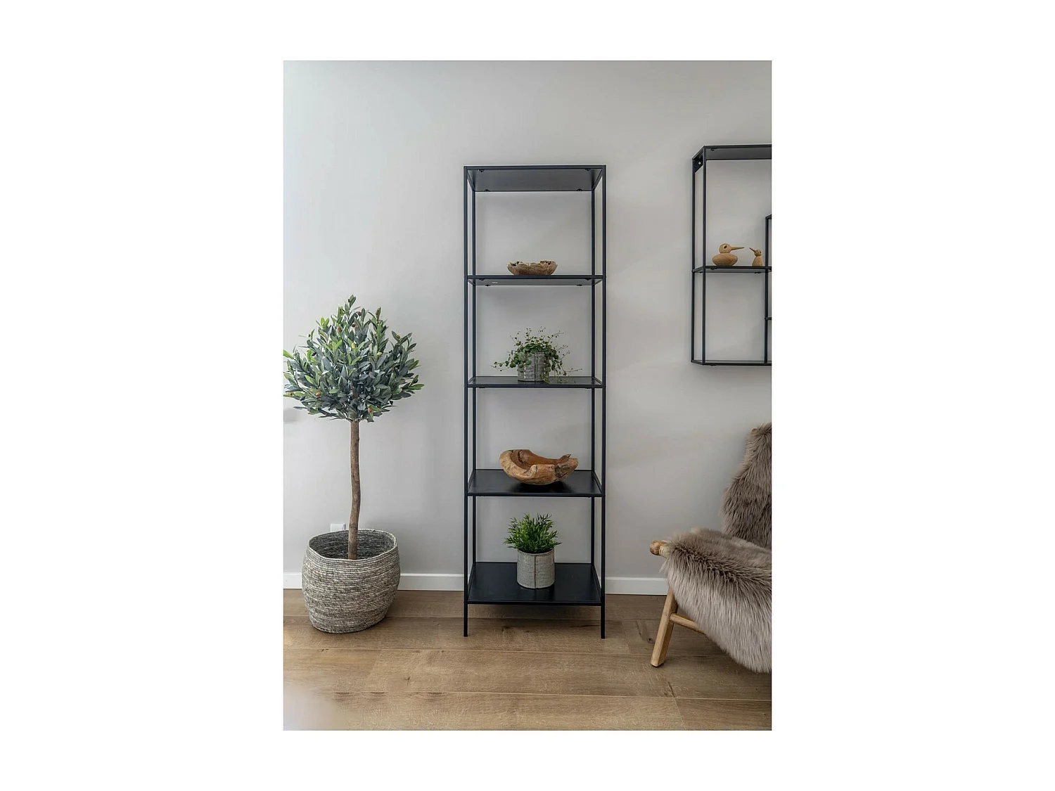 Libreria Vita, Nero, 36x51x170 cm, EPIKASA