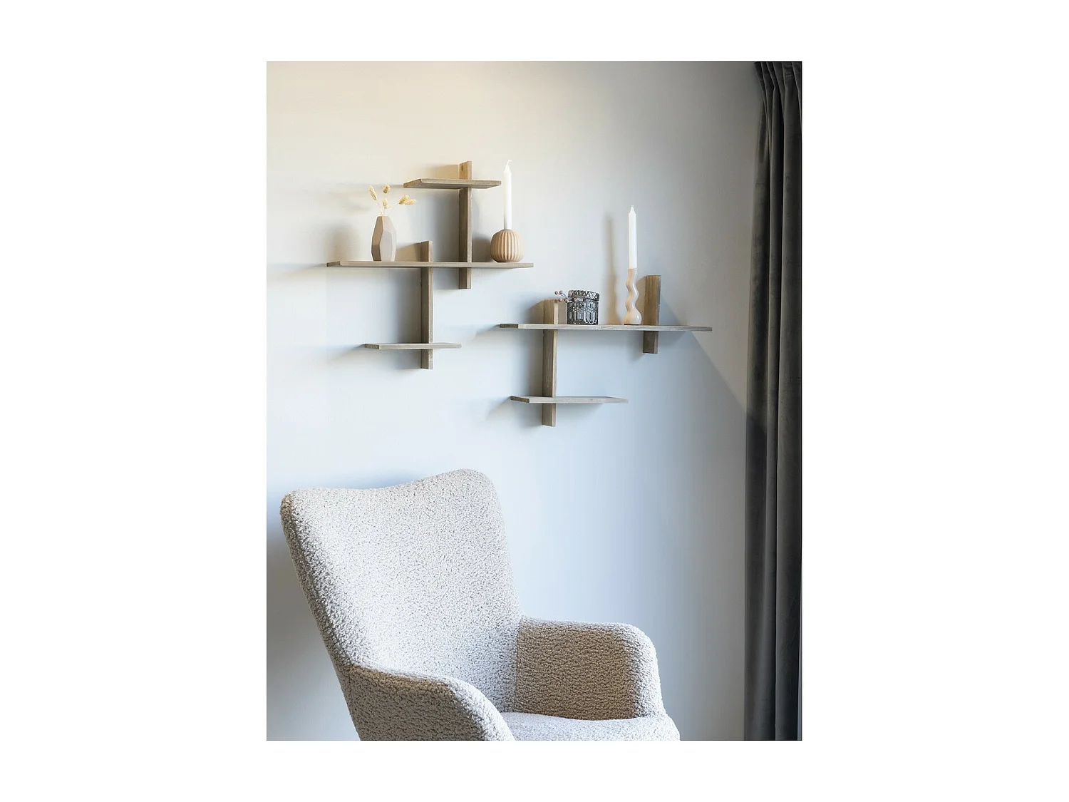 Étagère Gavi, Marron, 15x53x56 cm, Seven Design