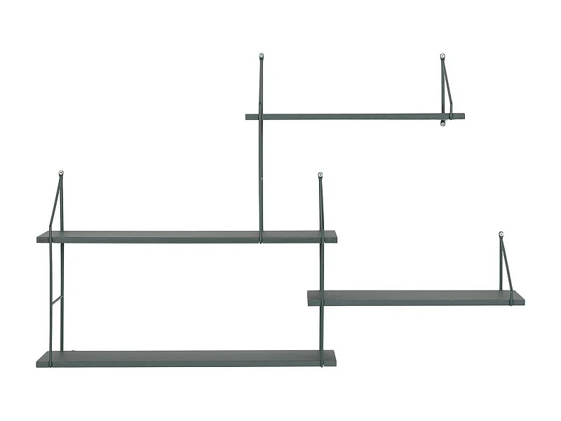 Półka Harlem, Zielony, 17,5x99x62 cm, Seven Design