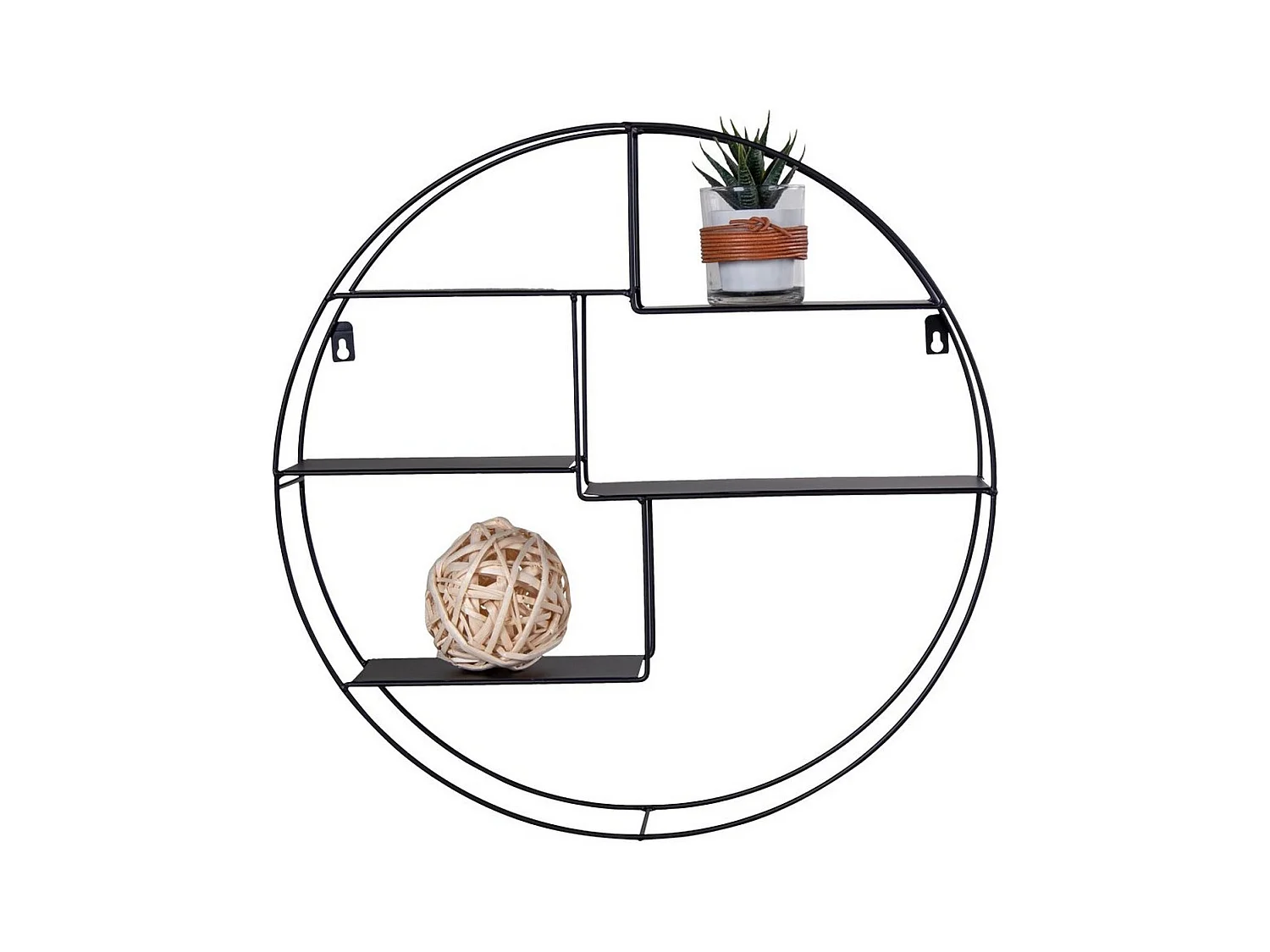 Półka Genk, Czarny, 47x47x10 cm, EPIKASA