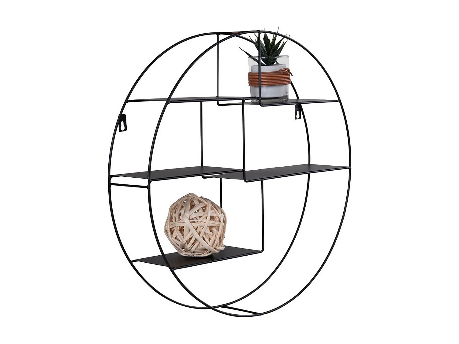 Plank Genk - Zwart - 47x47x10 cm - Seven Design