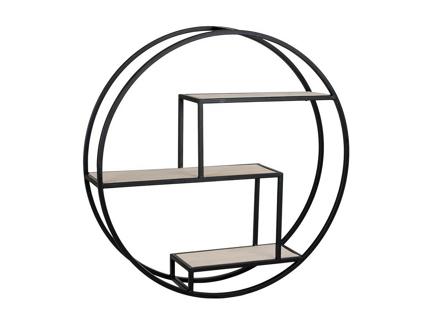 Étagère Rotterdam, Noir, 62x62x14 cm, Seven Design