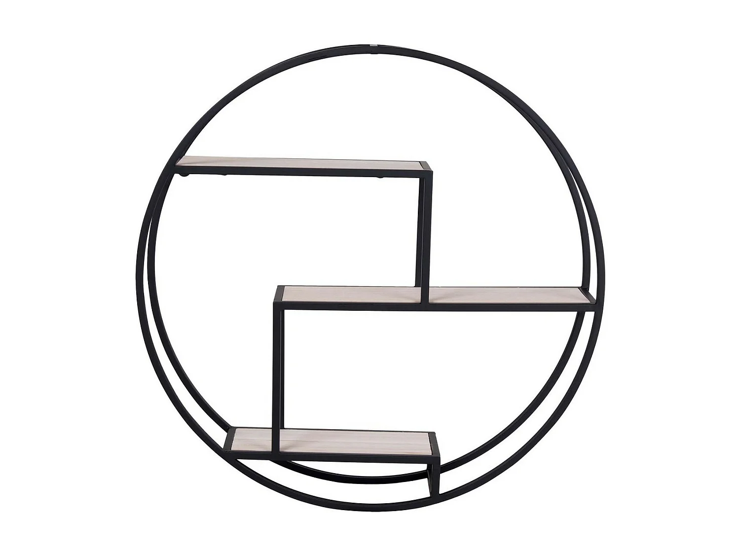 Étagère Rotterdam, Noir, 62x62x14 cm, Seven Design