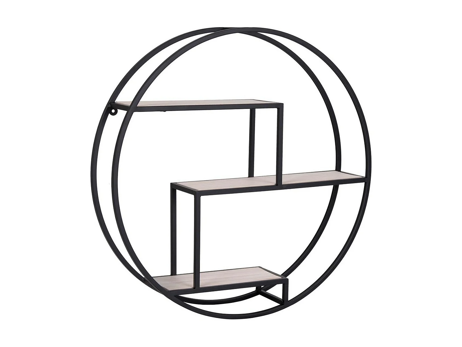 Étagère Rotterdam, Noir, 62x62x14 cm, Seven Design