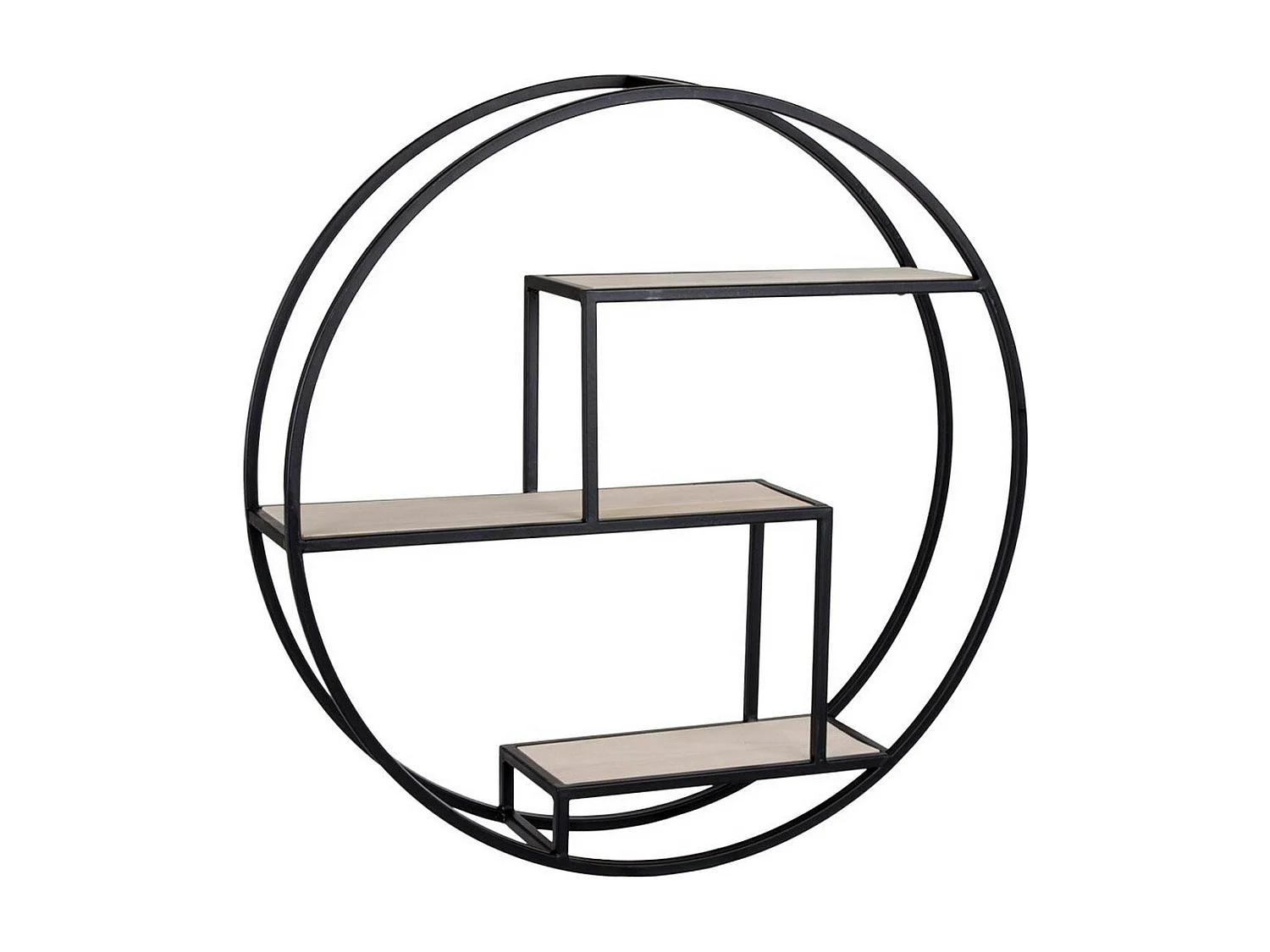 Plank Rotterdam - Zwart - 62x62x14 cm - Seven Design