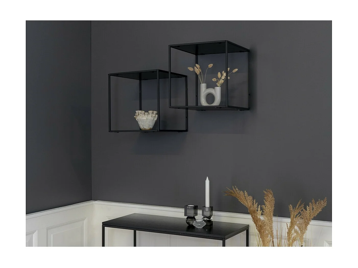 Plank Vita, Zwart, 36x36x36 cm, EPIKASA