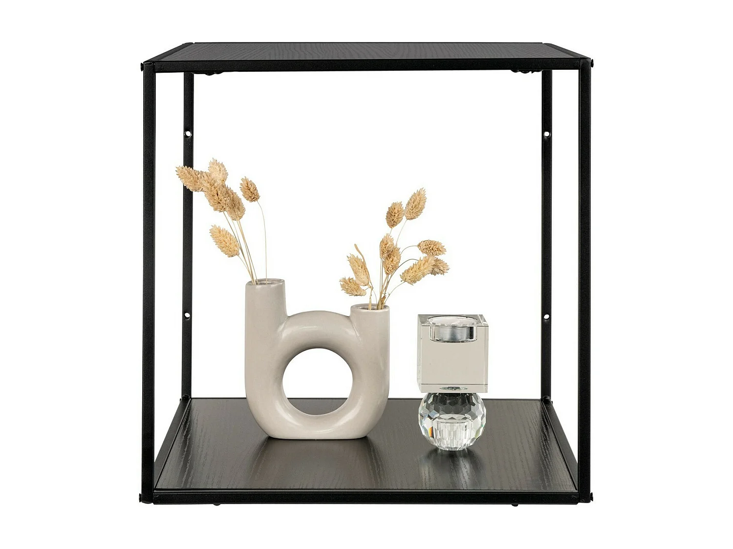 Étagère Vita, Noir, 36x36x36 cm, Seven Design