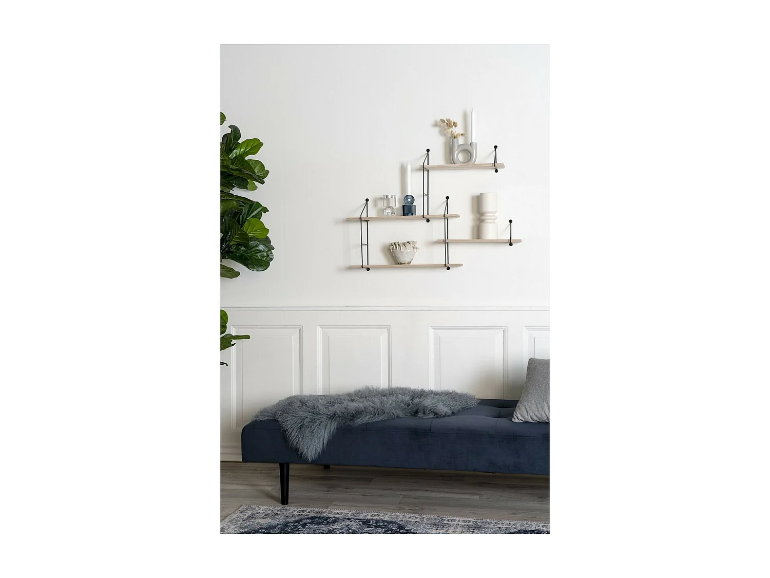 Étagère Harlem, Marron, 17,5x99x62 cm, Seven Design