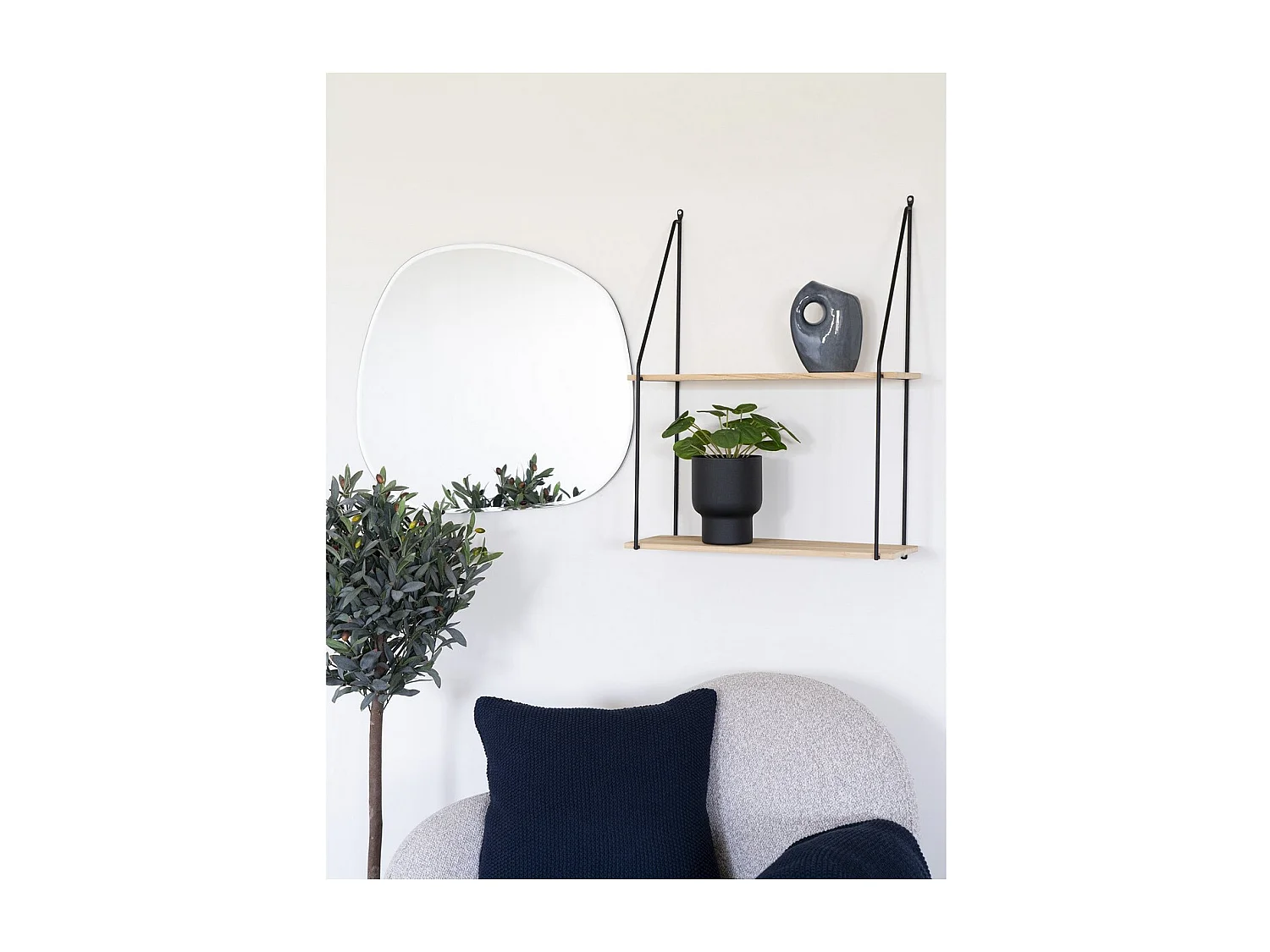 Plank Haag - Bruin - 21x55x72 cm - Seven Design