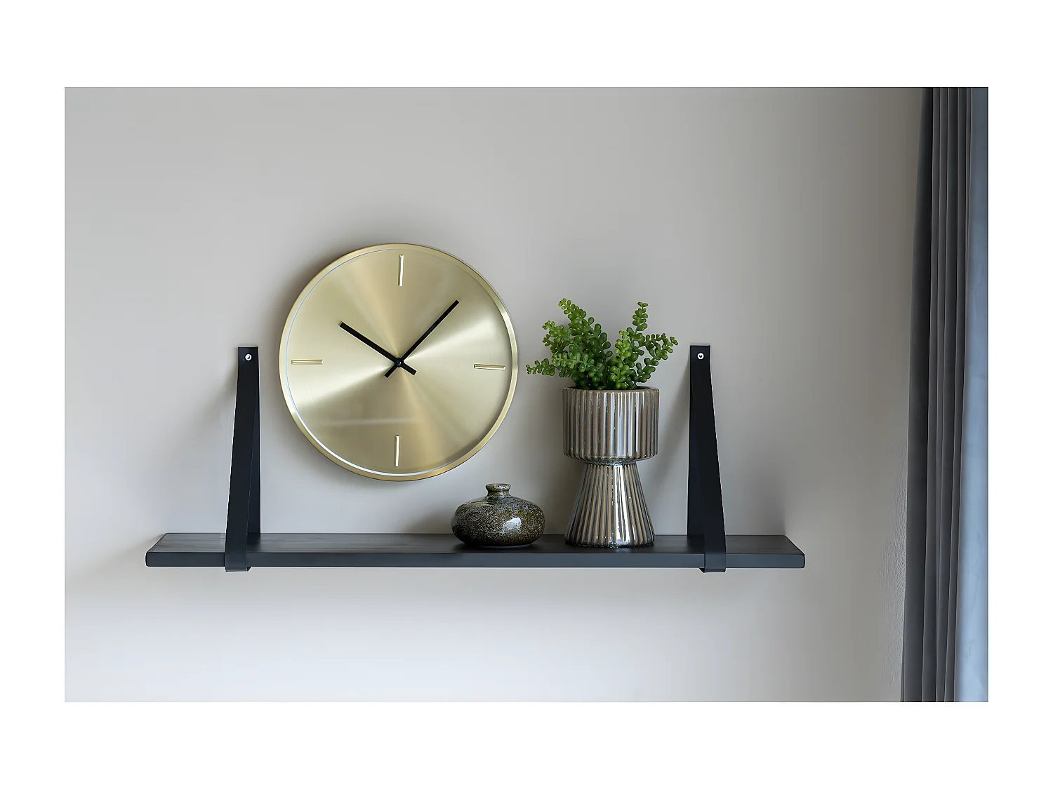 Plank Marea, Zwart, 20x80x2 cm, Seven Design