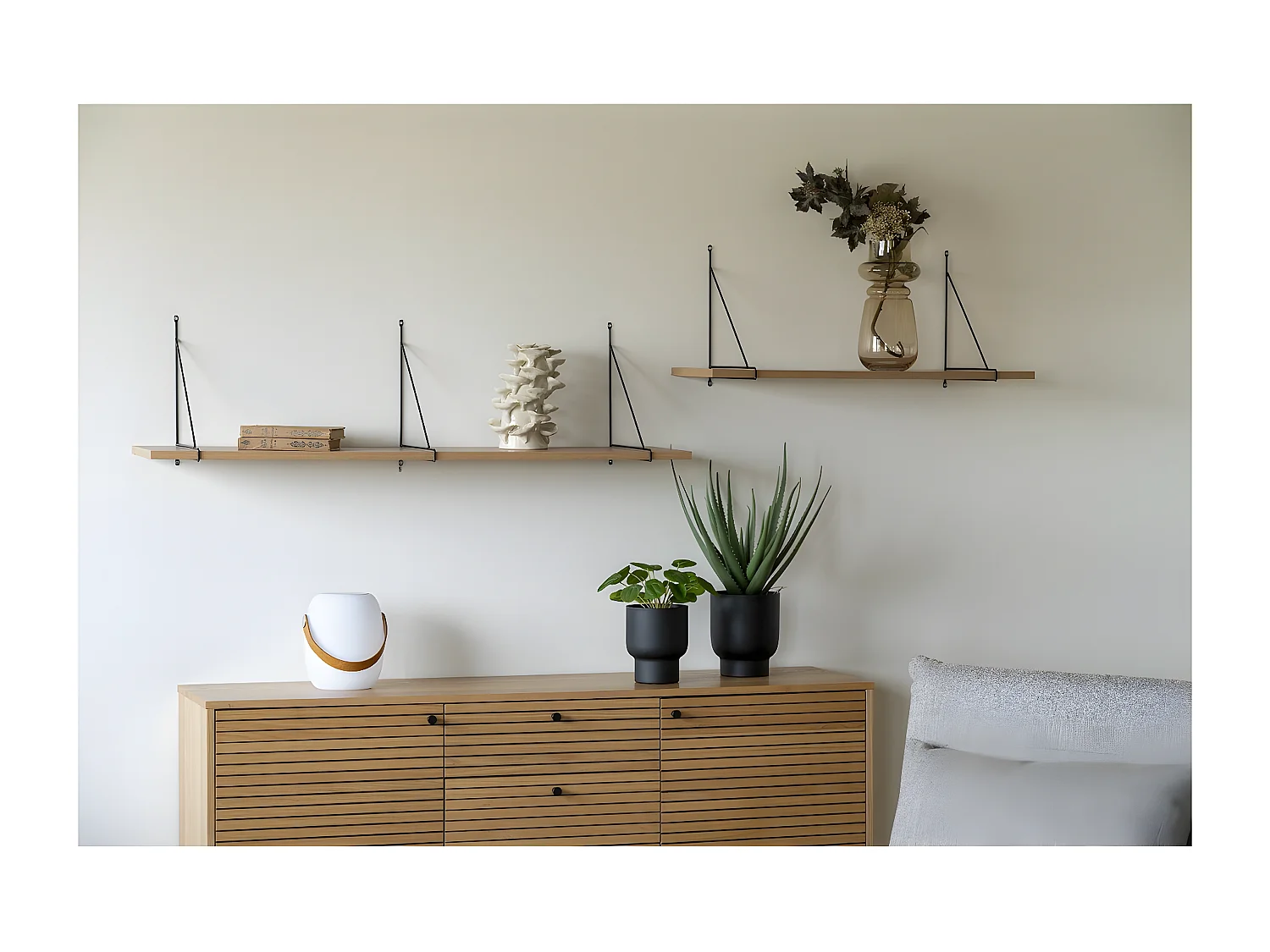 Étagère Chiba, Marron, 29x80x31 cm, Seven Design