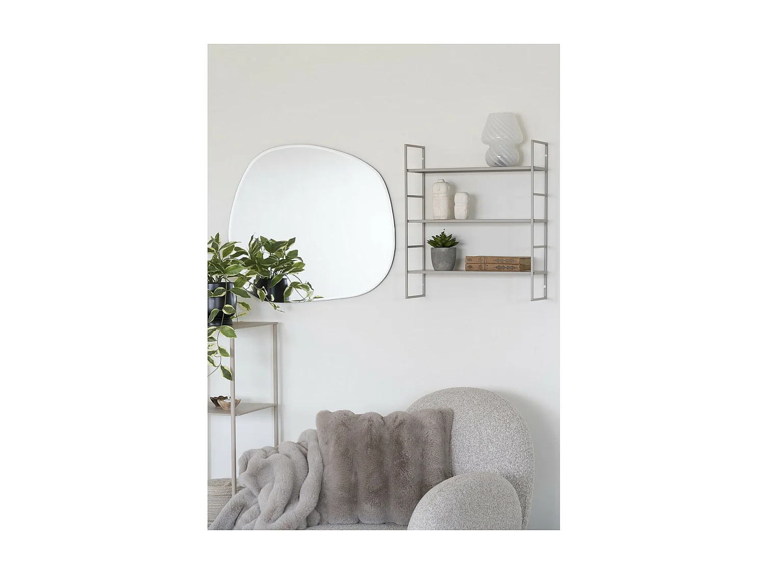 Étagère Beja, Gris, 17x48x55 cm, EPIKASA