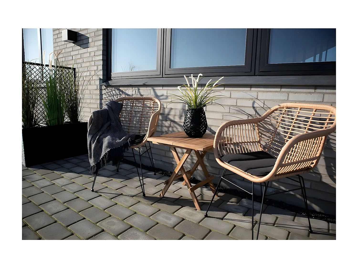 Tavolo da Giardino Bilbao, Marrone, 50x50x50 cm, Seven Design