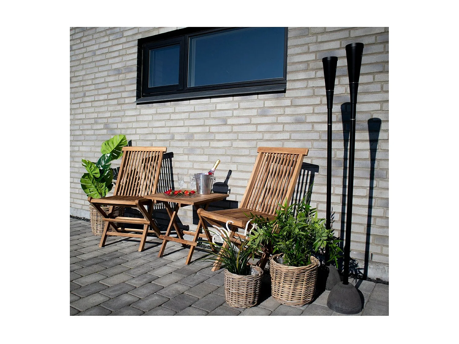 Tavolo da Giardino Bilbao, Marrone, 50x50x50 cm, Seven Design