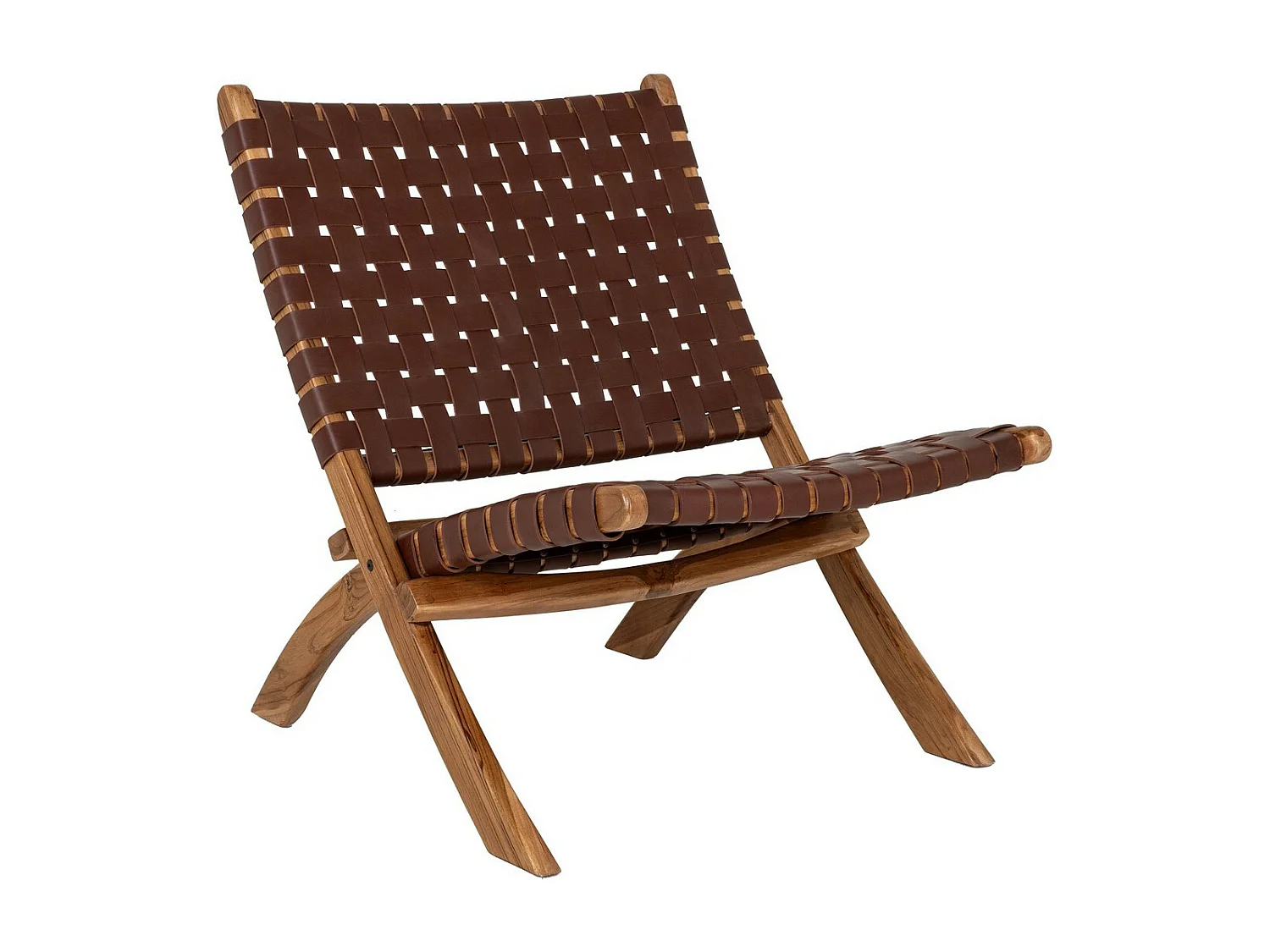 Fauteuil Pliant Perugia, Marron, 74x66x73 cm, EPIKASA