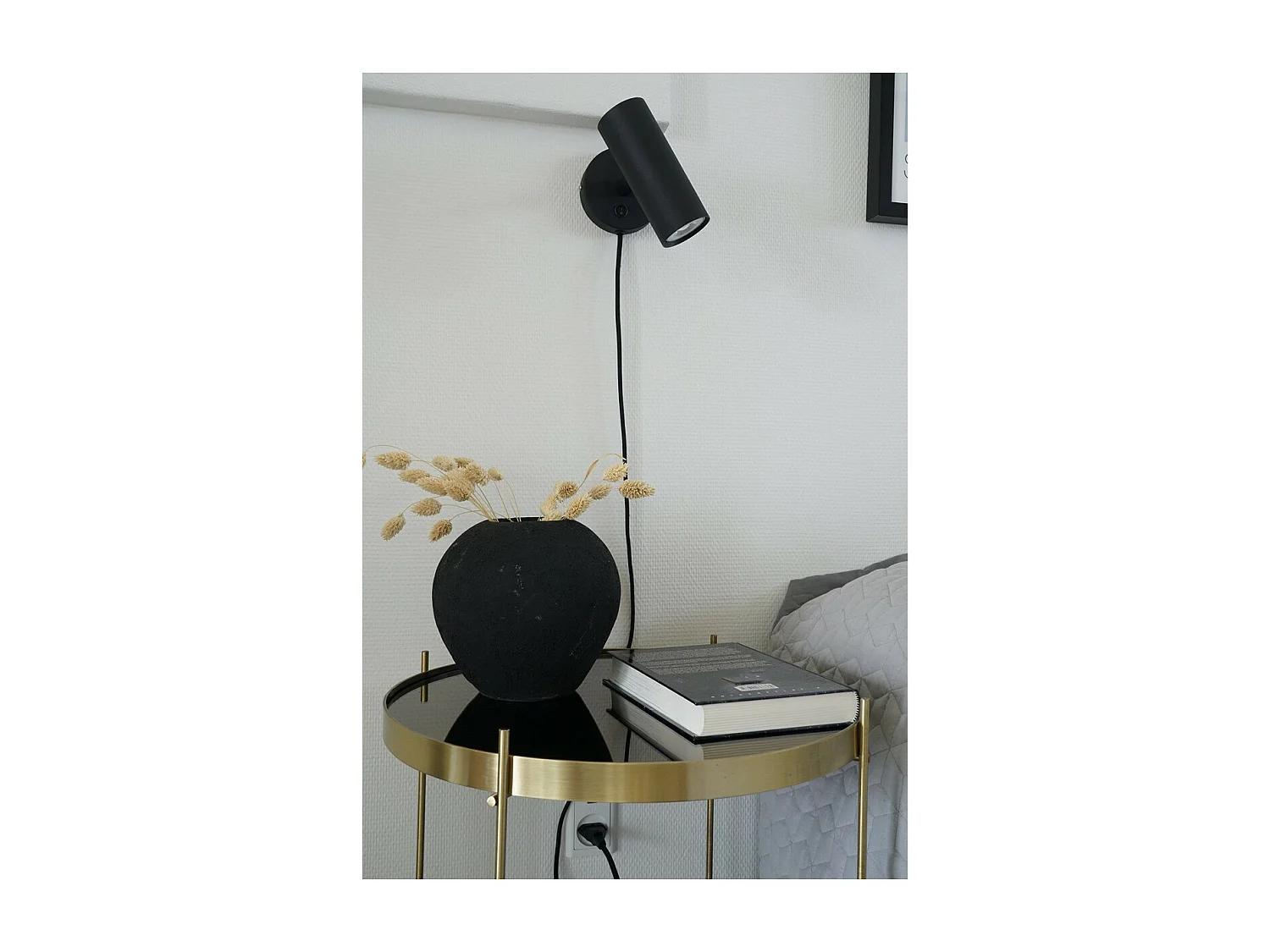 Spot Parijs, Zwart, 15x10x22 cm, Epikasa