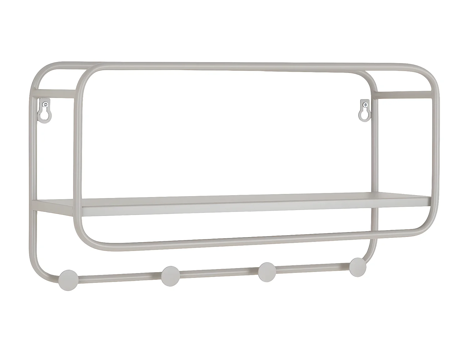 Porte-Manteau Murale Feira, Gris, 15x45x25 cm, Seven Design