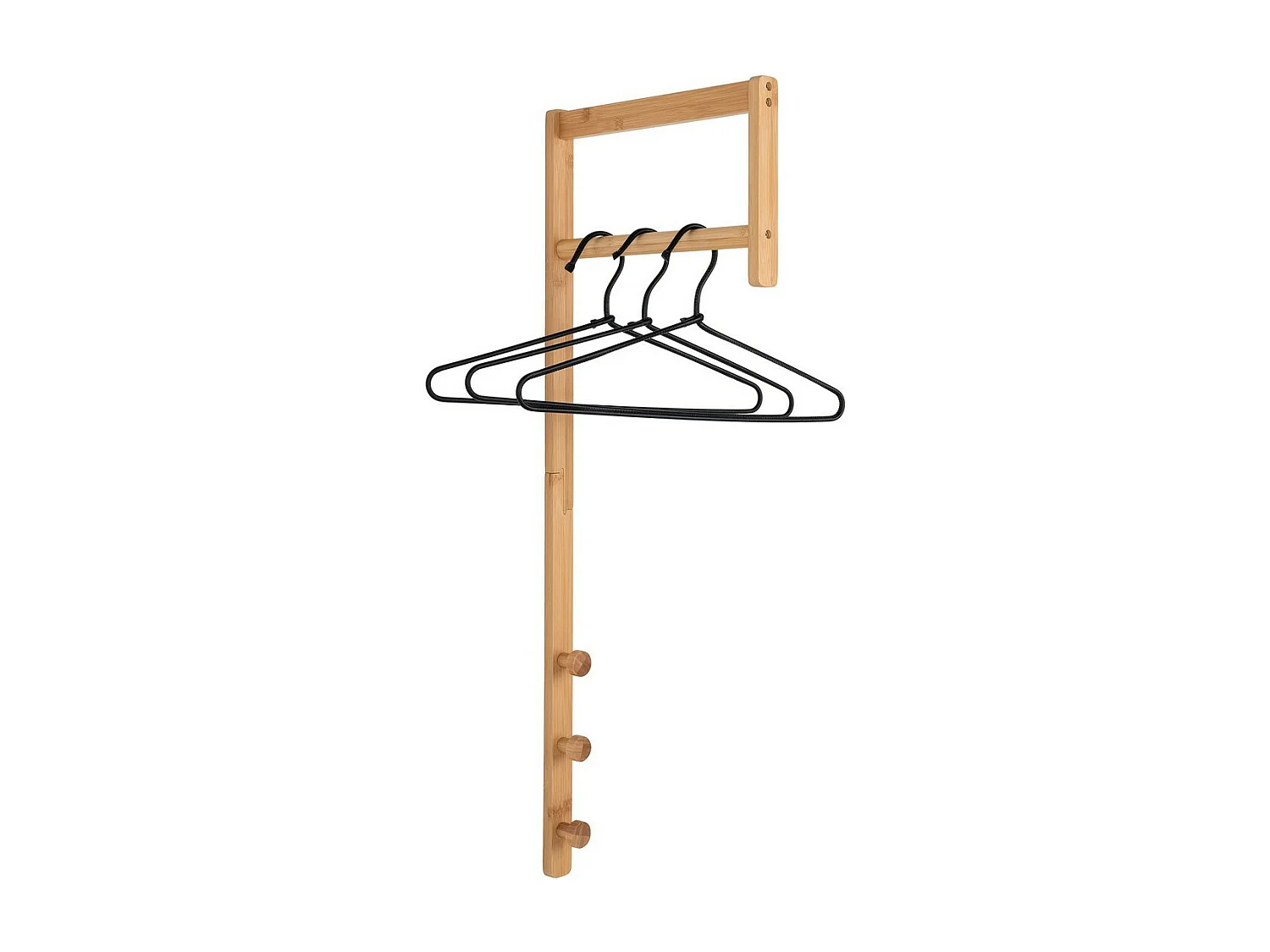 Porte-Manteau Murale Trento, Marron, 30x3x82 cm, Seven Design