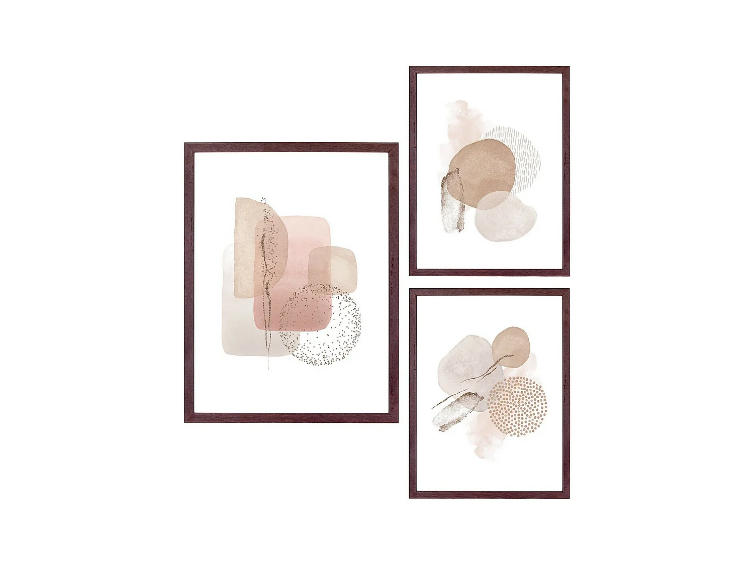 Lot de 3 Tableaux Aspen, Blanc, 40x30x1,5 cm, EPIKASA