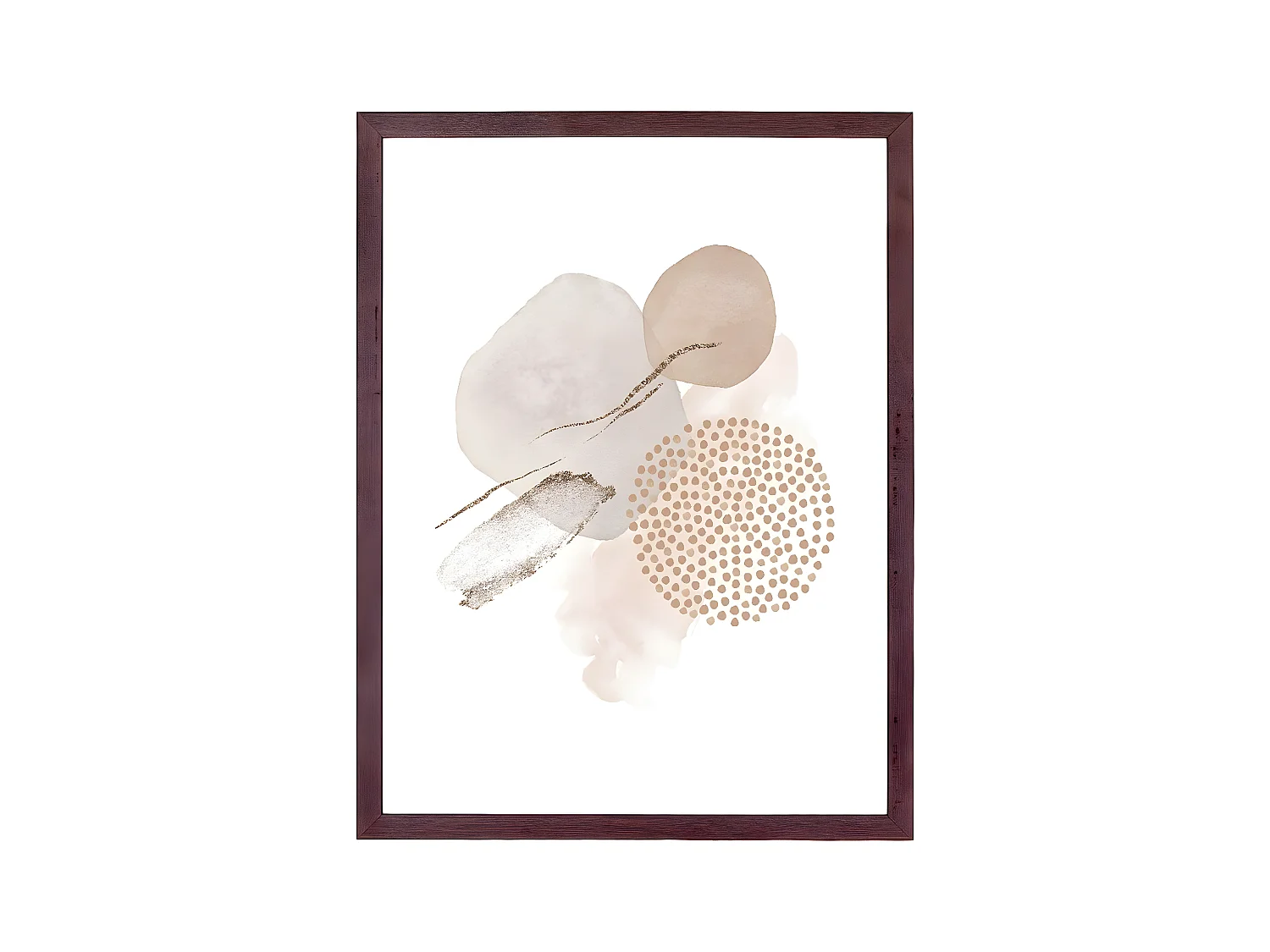 Juego de 3 Cuadros Aspen, Blanco, Marrón, 40x30x1,5 cm, EPIKASA