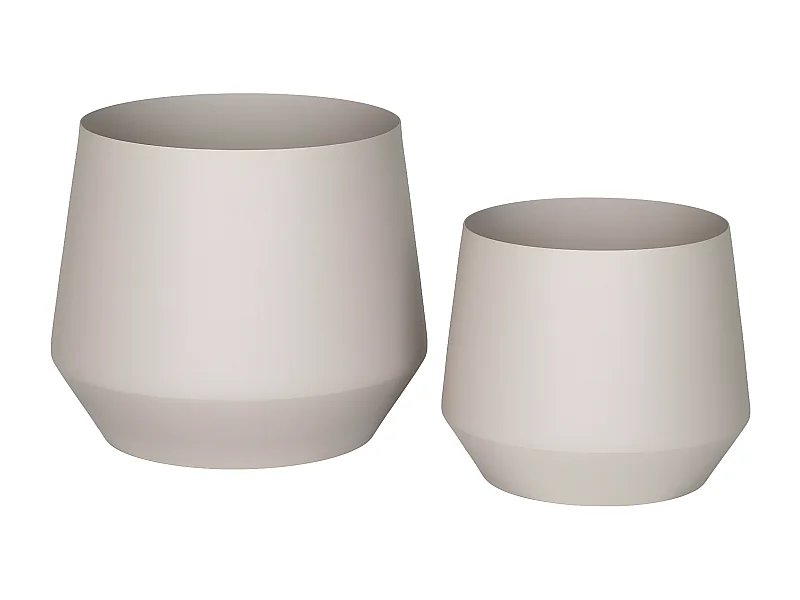 Set 2 Vasi per Piante Trofa, Beige, 25x25x21 cm, EPIKASA