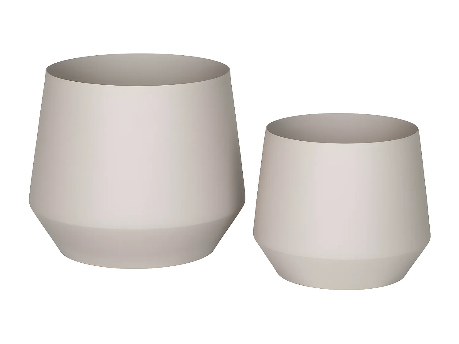 Set van 2 Plantenpotten Trofa, Beige, 25x25x21 cm, Epikasa