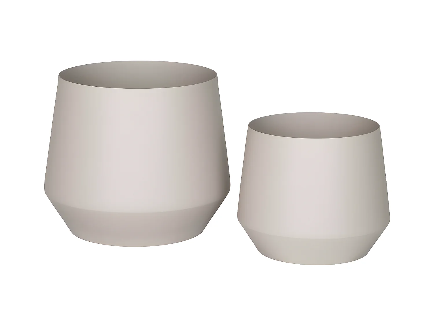 Set van 2 Plantenpotten Trofa, Beige, 25x25x21 cm, Epikasa