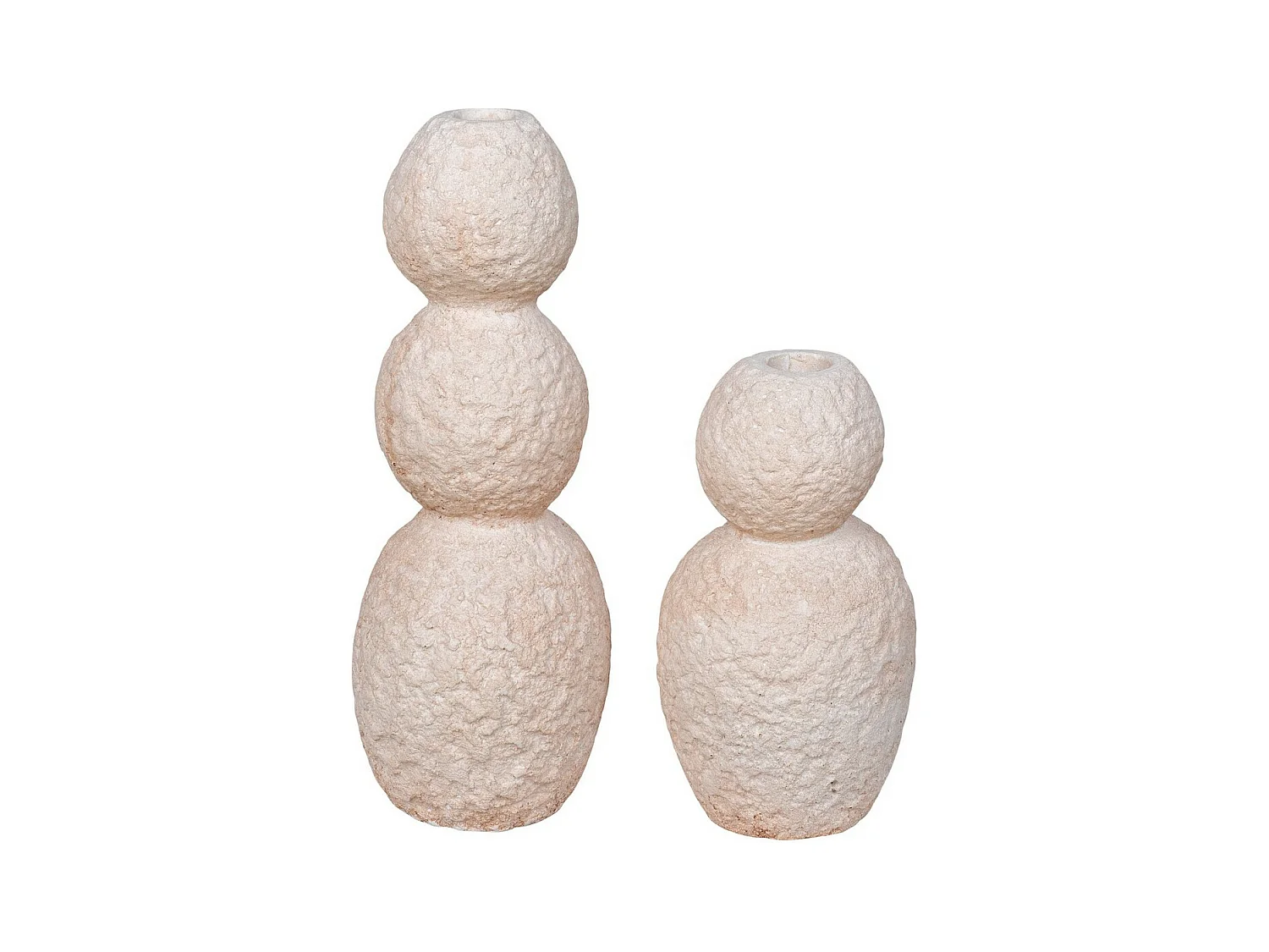 Lot de 2 Pots Décoratifs Candle, Beige, 10,5x10,5x26 cm, EPIKASA