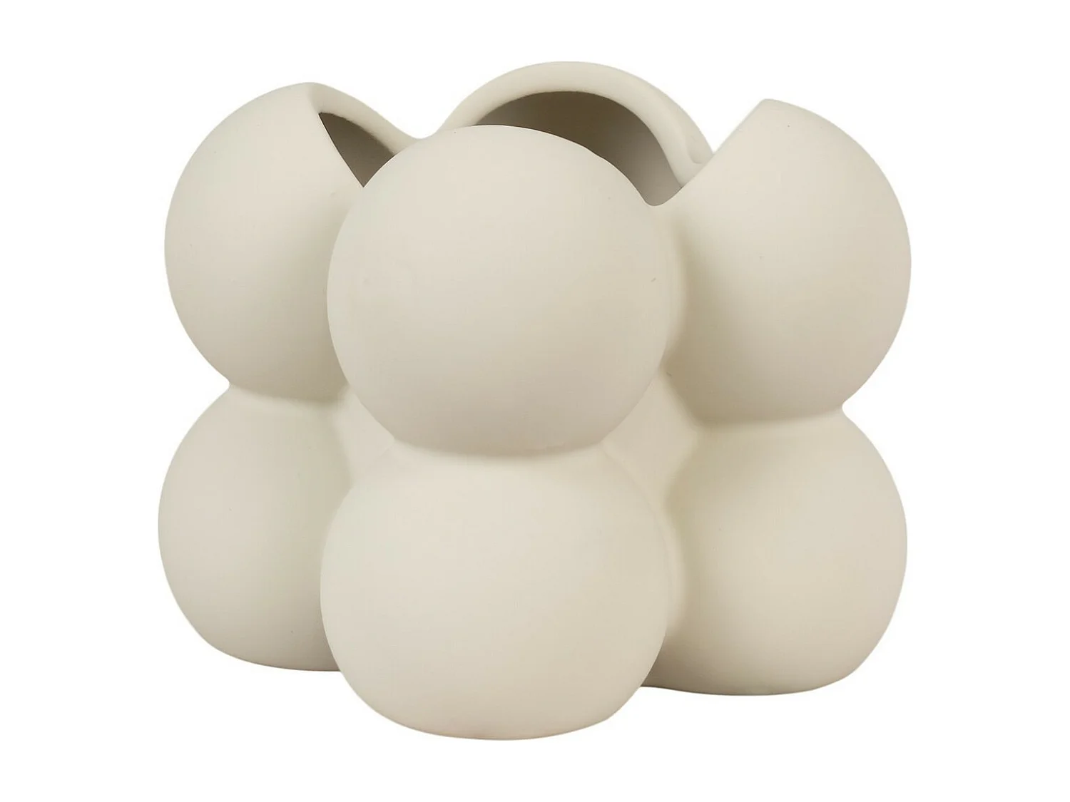 Vase Décoratif Flowerpot, Blanc, 9x9x8 cm, EPIKASA